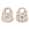 Set van 2 silicone slabben - Tilda silicone bib all together sandy 2 pack  (Geboortelijst Stan V.R.)